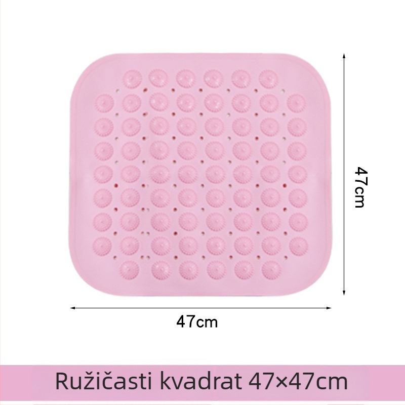 Protuklizna prostirka za kupaonicu, PVC, kvadratnog oblika, kupaonica, moderan minimalistički stil, periva
