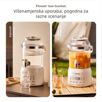 Zemkon Lonac za zdravlje za čaj s tijelom od visokou borosilikatnog stakla, 3 L, 800 W, 220 V, digitalni termostat, dodirno upravljanje, model RC-Z830D35