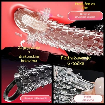 OLO set vibrirajućih kristala s drako-skalom za odrasle — električna kontrola, mekan gel materijal, uključuje lubrikant, 5-godišnje jamstvo