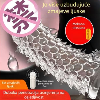 OLO set vibrirajućih kristala s drako-skalom za odrasle — električna kontrola, mekan gel materijal, uključuje lubrikant, 5-godišnje jamstvo