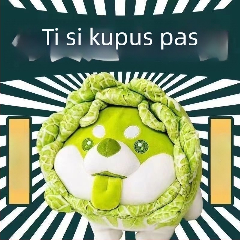 Plišana igračka u obliku kupusa s punjenjem od pjenastih kuglica, dizajn u obliku biljke, za djecu 0–3 godine