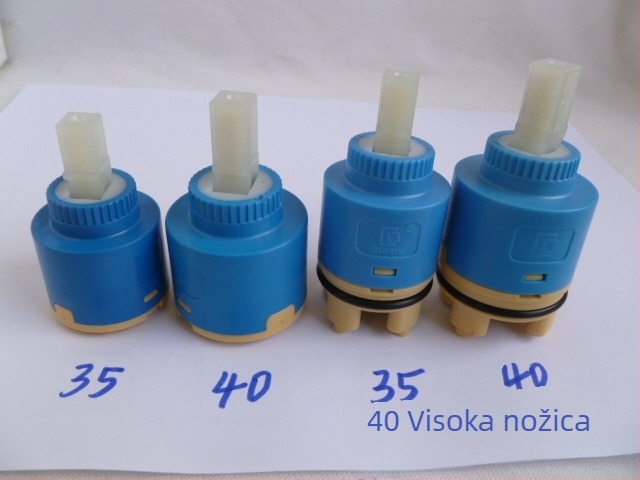 Keramičko jezgro ventila za miješanje tople i hladne vode; keramika + plast konstrukcija; opća potvrda; pogodno za kuhinjsku umivaonu i tuš