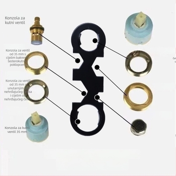 Valve Core Gland ključ za montažu/demontažu miješača — alat za popravak tuša, visoko ugljični čelik, moderni minimalistički dizajn