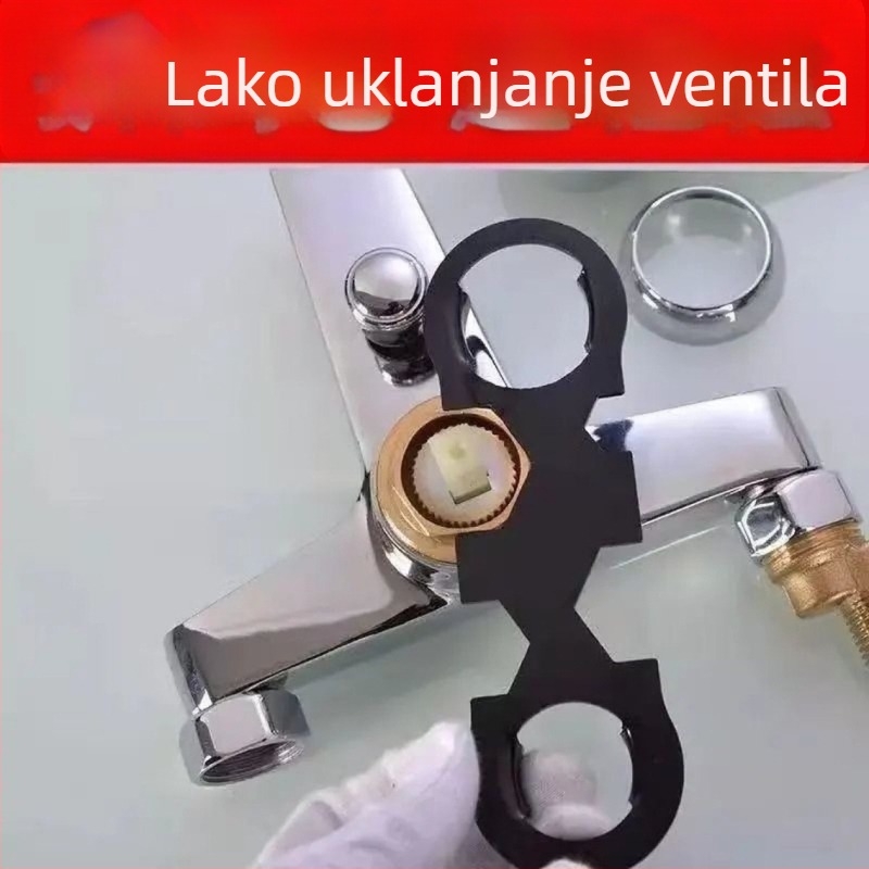 Valve Core Gland ključ za montažu/demontažu miješača — alat za popravak tuša, visoko ugljični čelik, moderni minimalistički dizajn