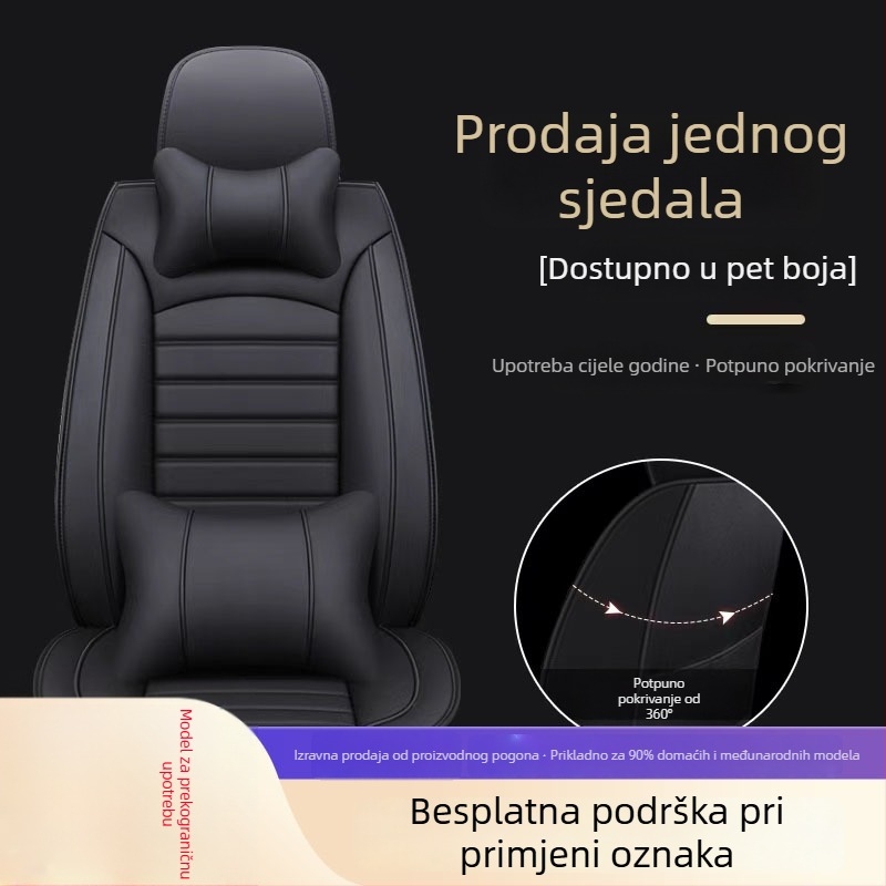 Set navlaka za sjedala automobila za određene modele – četverosezonsko univerzalno, otporno na habanje, površina od poliestera, punjenje od pjene, šivanje rubova