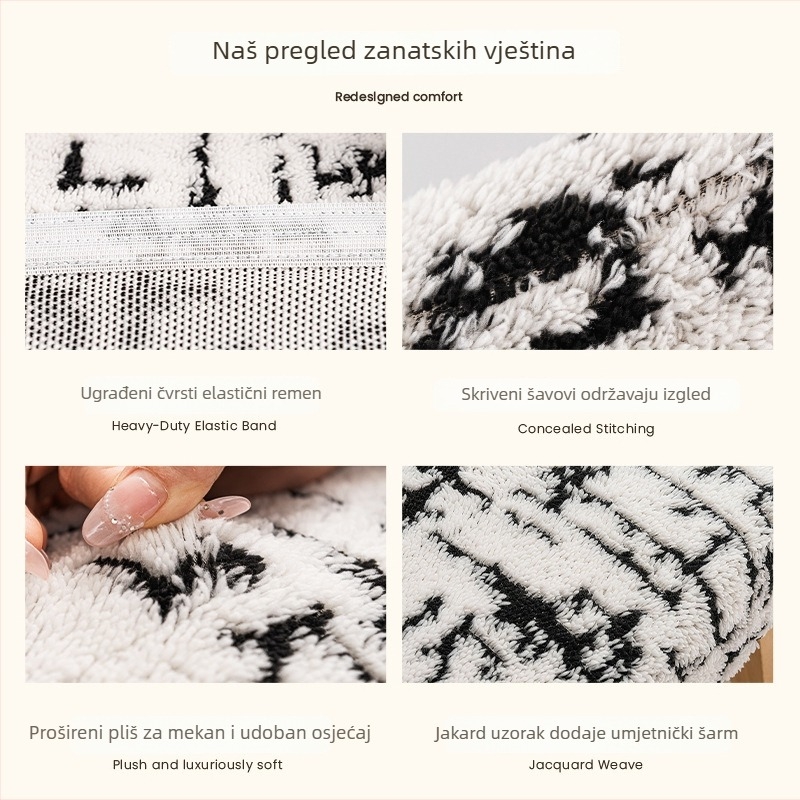 Navlaka za stolicu za blagovaonicu | poliesterska tkanina | geometrijski uzorak | pravokutni oblik | protuklizna, otporna na habanje, protiv prašine | moderni minimalistički stil