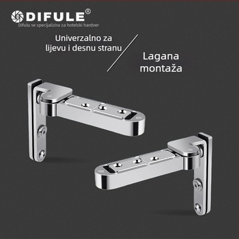 Šarnir za vrata s 3D prilagodbom i gornjom i donjom rotacijskom osom, cinkova legura, nikl premaz, model L040, DIFULE