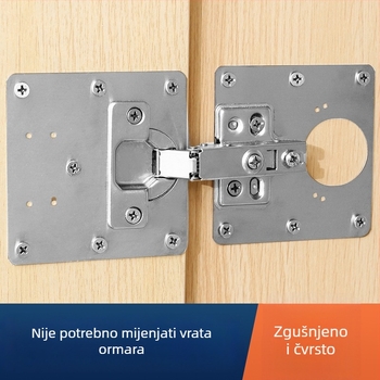 Ploča za popravak šarke ormara, model 1034, obična kvadratna šarka, nehrđajući čelik, završna obrada: opća, stil: lagani luksuz