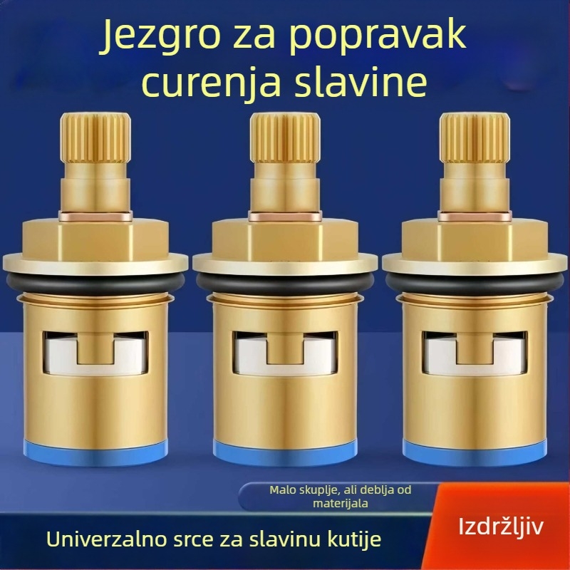 Univerzalni ventil slavine s mosnim premazom, keramički kartridž, za toplu i hladnu vodu, max 90°C, tlak 1.0 MPa