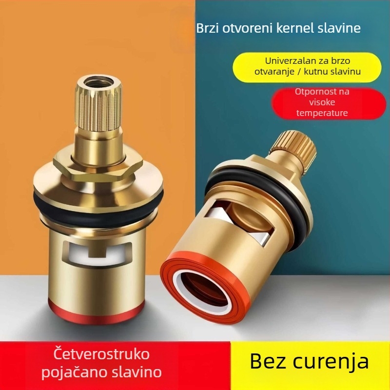 Univerzalni ventil slavine s mosnim premazom, keramički kartridž, za toplu i hladnu vodu, max 90°C, tlak 1.0 MPa