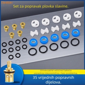 Univerzalni jezgreni ventil za brzi otvarač slavine, trokutasto jezgro ventila, keramički disk, silikon brtvni prsten, pribor