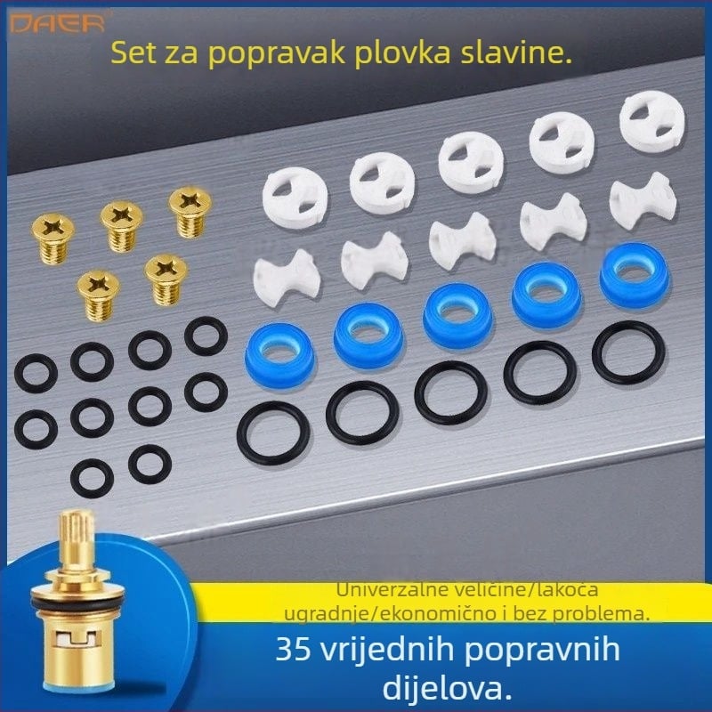 Univerzalni jezgreni ventil za brzi otvarač slavine, trokutasto jezgro ventila, keramički disk, silikon brtvni prsten, pribor