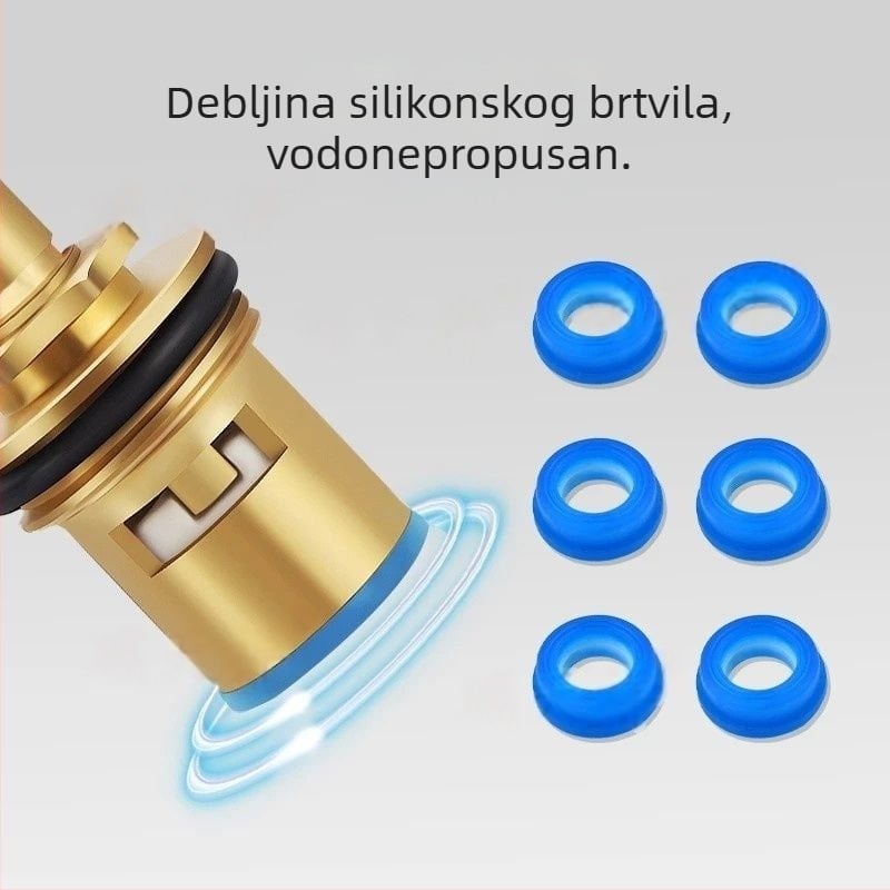 Univerzalni jezgreni ventil za brzi otvarač slavine, trokutasto jezgro ventila, keramički disk, silikon brtvni prsten, pribor