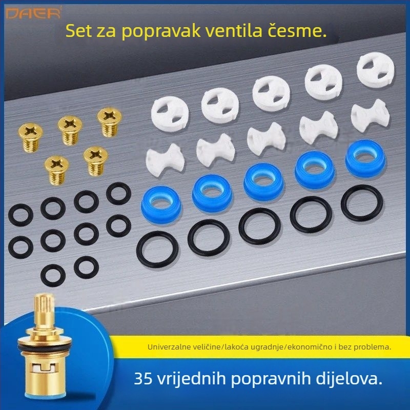 Univerzalni jezgreni ventil za brzi otvarač slavine, trokutasto jezgro ventila, keramički disk, silikon brtvni prsten, pribor