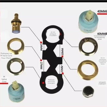 Specijalni ključ za jezgro ventila slavine – montaža i demontaža miješača, održavanje tuša (Materijal: 100; Marka: Ming Tong; Komad: 1)