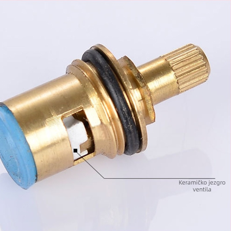 Bakreni jezgreni ventil slavine za hladnu vodu, 90° okretaj, maksimalni tlak 1,6 MPa, vijek trajanja 10 godina