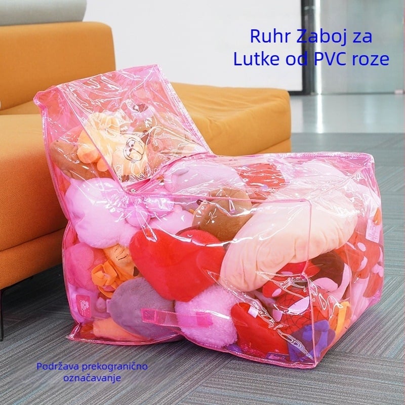 Prozirna PVC stolica za pohranu plišanih igračaka – D022 od Wu Chuang, vodootporna torba za lutke, prilagođeni tisak logotipa, prilagođena obrada