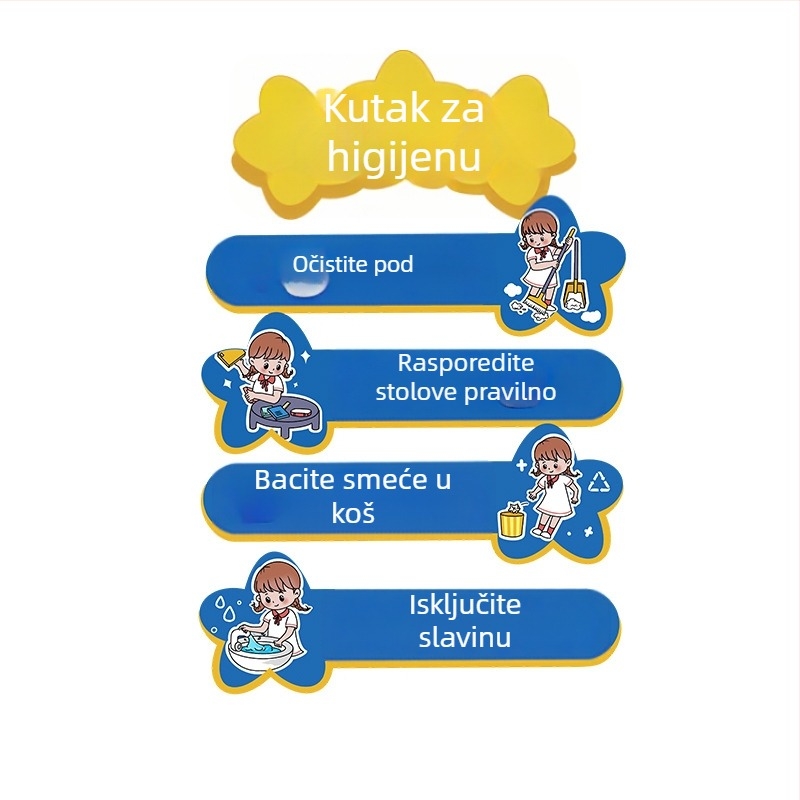 Zidna naljepnica s crtaćim animacijskim motivom – PVC, graffiti stil, 1 kom, za prostor za učenje
