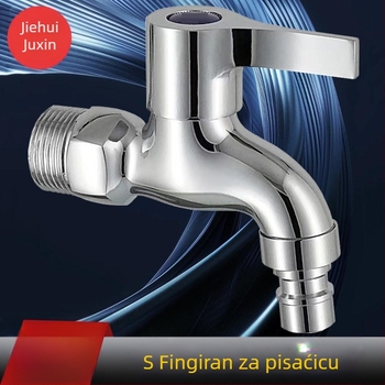 Slavina za perilicu rublja, samo hladna voda, keramički jezgreni ventil, navojno spoj, 20 mm ulaz/izlaz, 5–80°C, 0,8 MPa