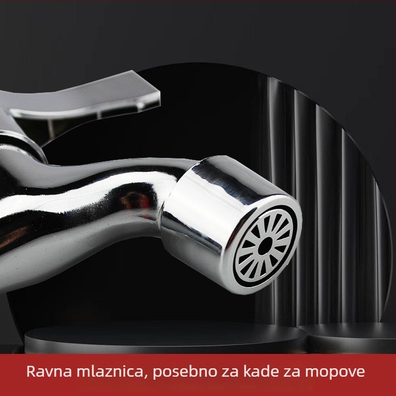 Cjelovito bakrena slavina za perilicu s brzim otvaranjem, tijelo DN15, keramički jezgreni ventil, 0–100°C, 1,6 MPa, ručna ugradnja