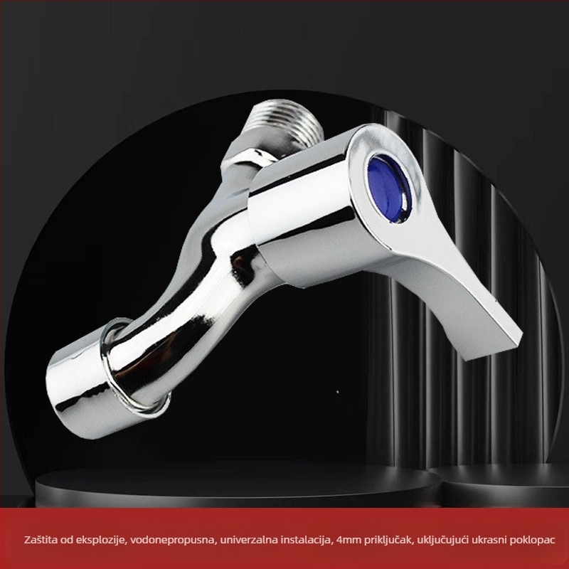 Cjelovito bakrena slavina za perilicu s brzim otvaranjem, tijelo DN15, keramički jezgreni ventil, 0–100°C, 1,6 MPa, ručna ugradnja