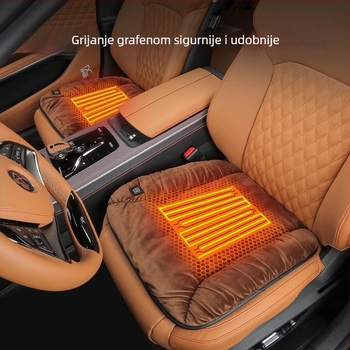 Grijajući jastučić za auto za sjedalo 12V USB električno grijanje, Dutch Velvet punilo, poliester površina, za zimu, model ZD-JZ101