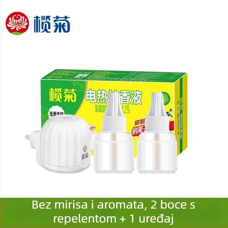 Tekući repelent protiv komaraca za električno uređaj - bez mirisa, Olive Chrysanthemum, paket od 6 bočica