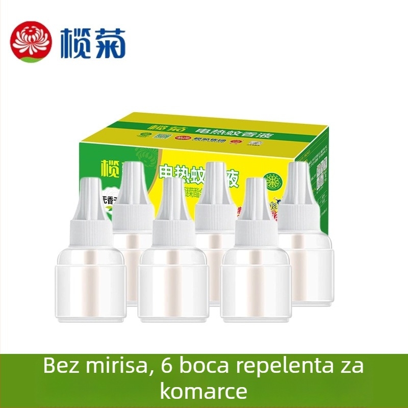 Tekući repelent protiv komaraca za električno uređaj - bez mirisa, Olive Chrysanthemum, paket od 6 bočica