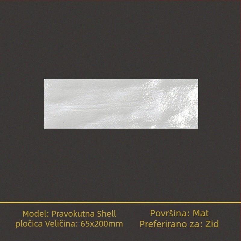 Shell brick glazirana zidna pločica, mat površina, protuklizna, pogodna za kupaonu i kuhinju, jednobojni uzorak