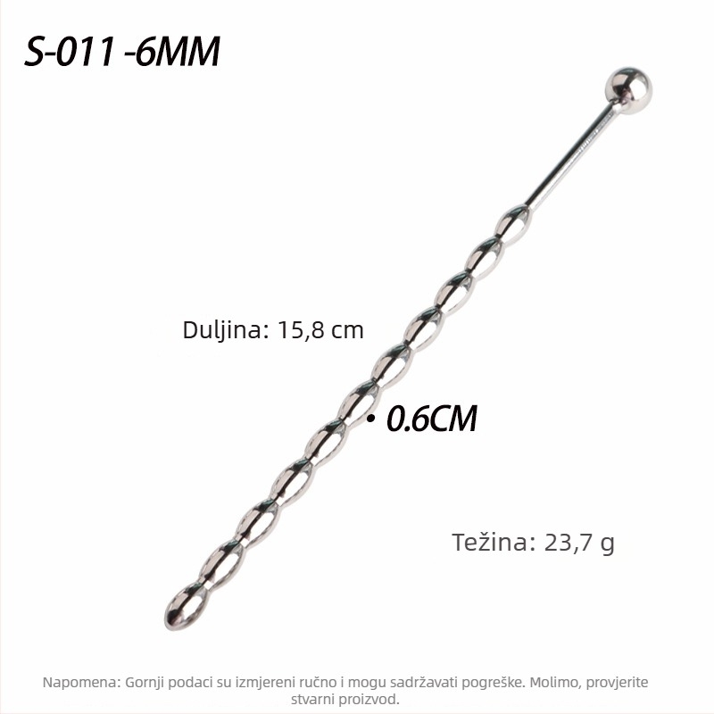 Nerđajući čelični uretralni zatvarač s perlicama, ručno upravljanje, Sakura Fini