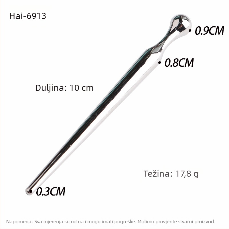 Nerđajući čelični uretralni zatvarač s perlicama, ručno upravljanje, Sakura Fini