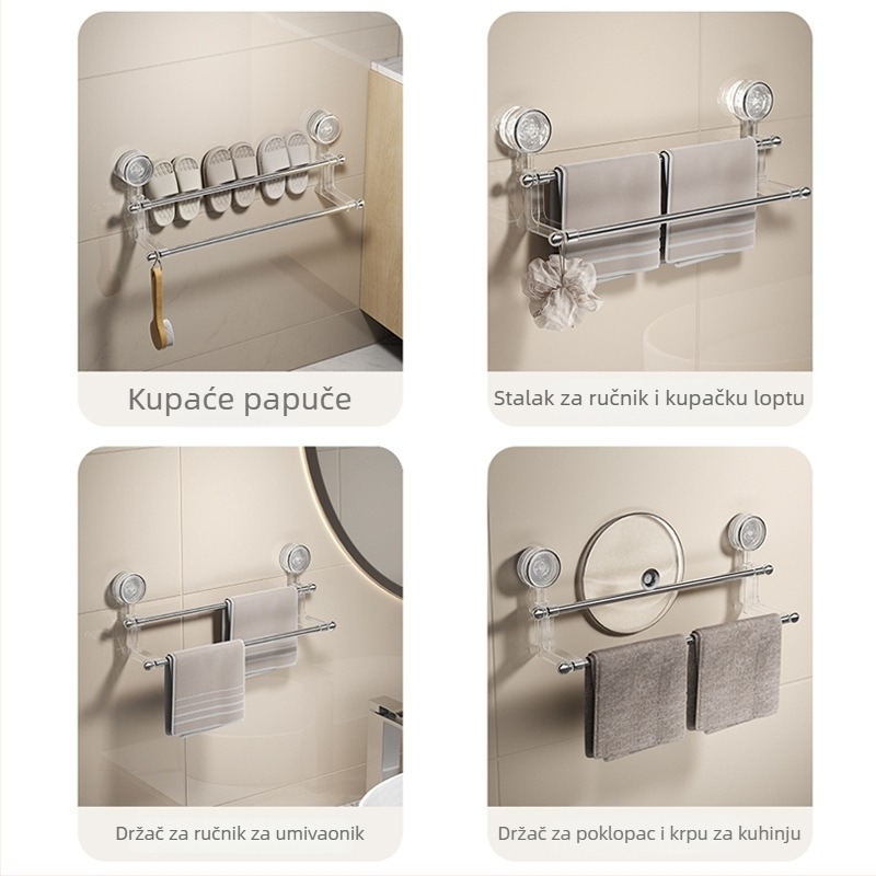 Zidni držač za ručnike s usisnom čašom • Materijal: plastika • Značka: Yimeijia • Pakiranje: 30 kom • Prilagodba: Da