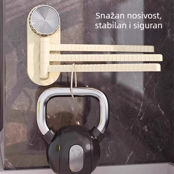 Plastični rotirajući držač ručnika s usisnom čašom, bez bušenja, za zid