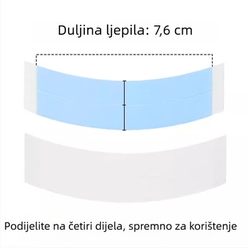 Dvostruka traka za periku, oblik luka, ultra-tanka, biokompatibilno ljepilo za vlasište, 60 g