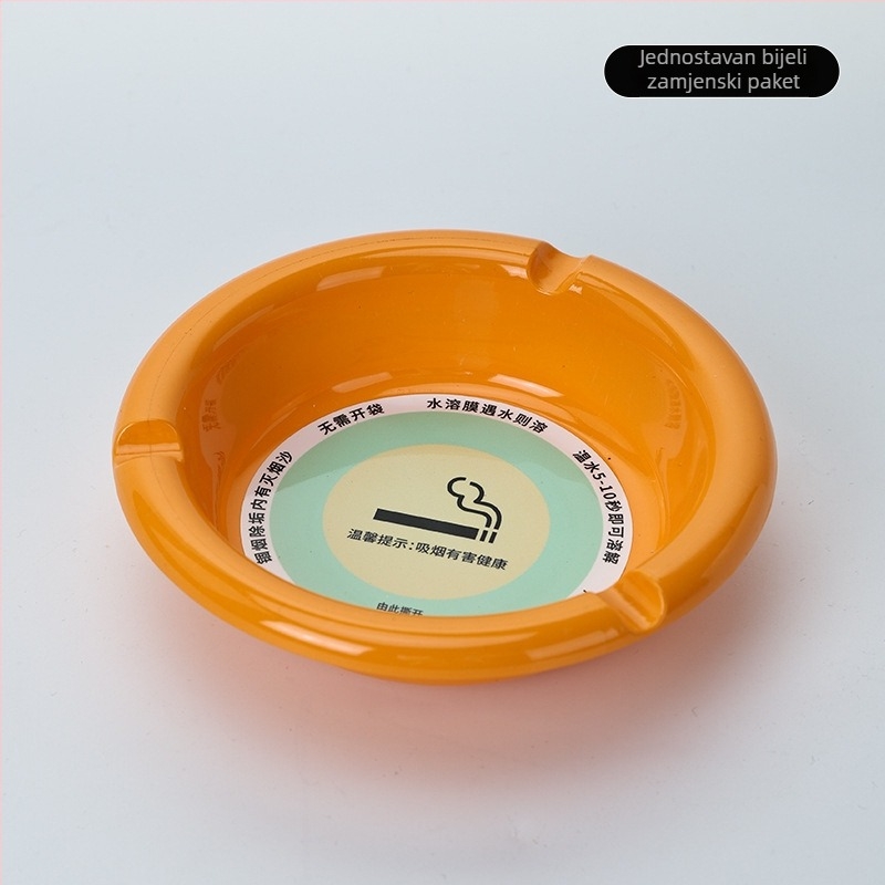 Automobilski i kućni pepeljnjak, plastični, višekratno upotrebljiv, protiv rasipanja pepela, vatrootporan, s rezervnim umetkom