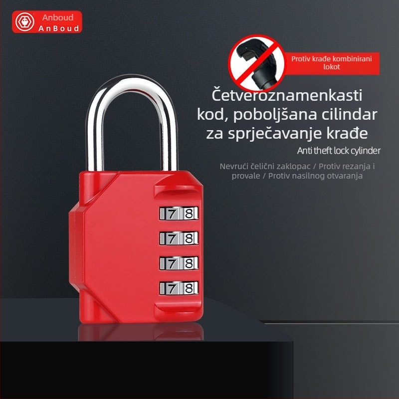 Olma visilica brava s lozinkom, srednji model – vodootporna, protiv krađe, moderni minimalistički stil; pogodna za putne kutije, ormariće, ruksake, okvir bicikla, kacige i teretanu