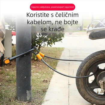 U-oblik zatvarač za bicikl, brenda JcSp Jianshi, model U-lock, čelični kabel, 1,6 kg, moderni minimalistički stil