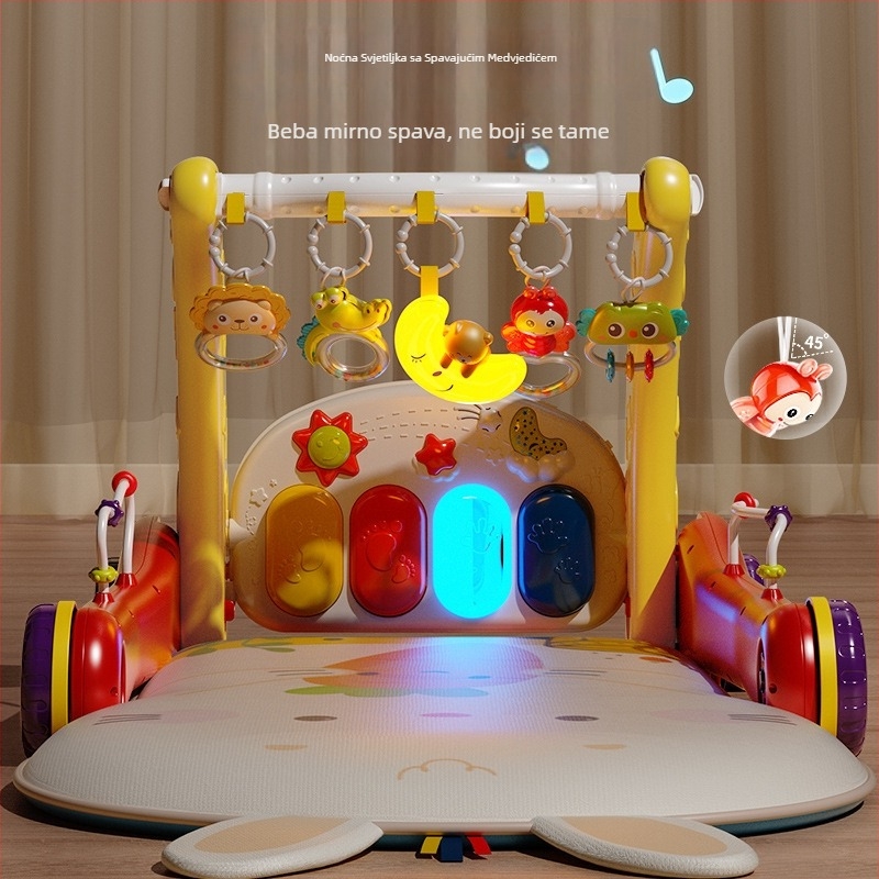 Dječja pedalna klavirska hodalica – dvostruko korištenje glazbena edukativna igračka za 0–3 godine, plastična