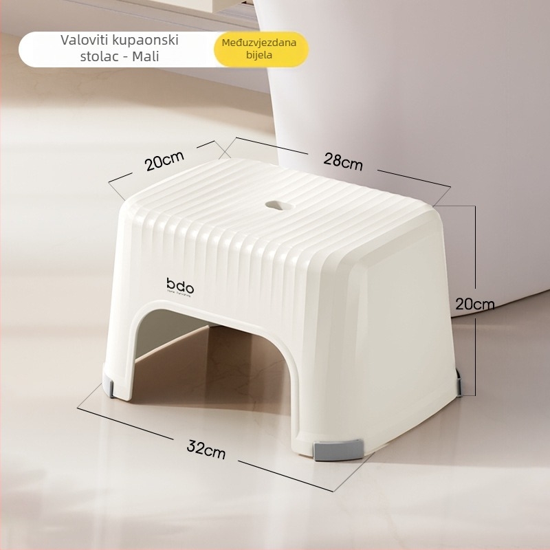 Plastični kupaonski stol za djecu, protuklizni, ojačan, kvadratni oblik, materijal PP+TPR
