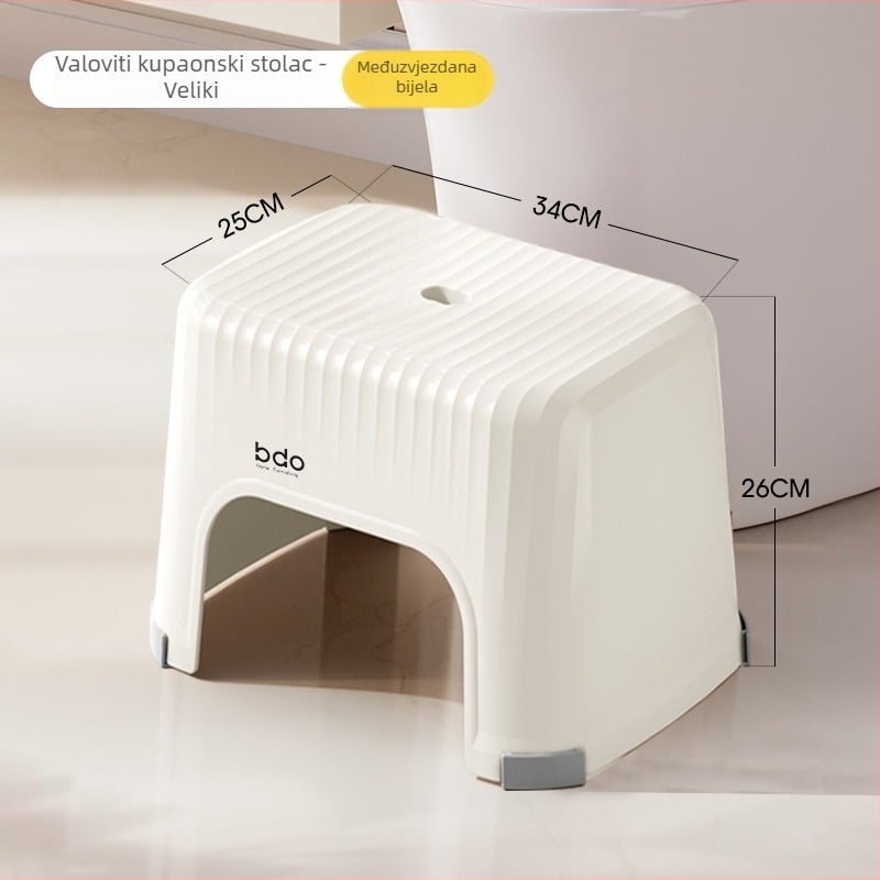 Plastični kupaonski stol za djecu, protuklizni, ojačan, kvadratni oblik, materijal PP+TPR
