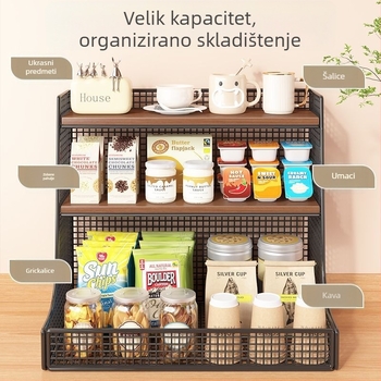 3-slojni metalni stolni organizator – moderan minimalistički dizajn, stolni tip, bez montaže