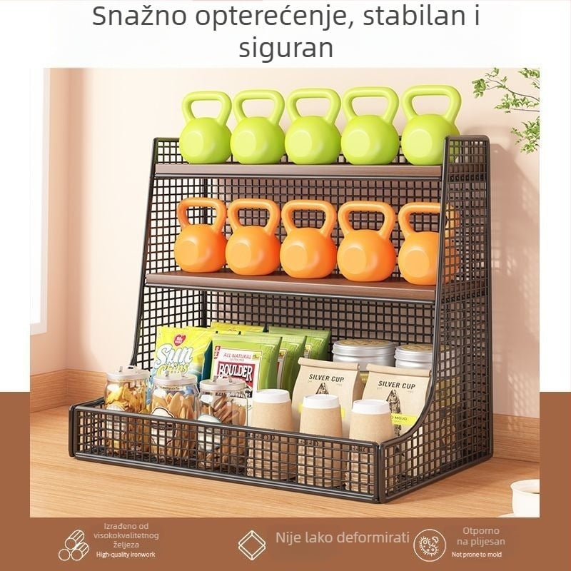3-slojni metalni stolni organizator – moderan minimalistički dizajn, stolni tip, bez montaže