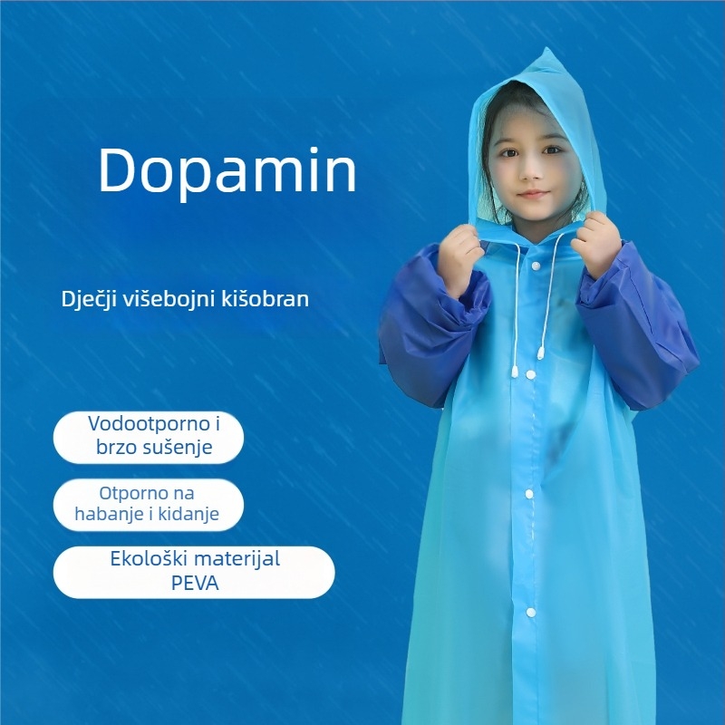 Dječji kišni pončo od PEVA, debljina 0,15 mm, spojni/višenamjenski stil, pogodna za djecu