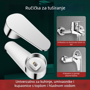 Set ručica slavine - univerzalni tip, ABS materijal, jezgra ventila 35-40, SCZ Fir, moderan minimalistički stil
