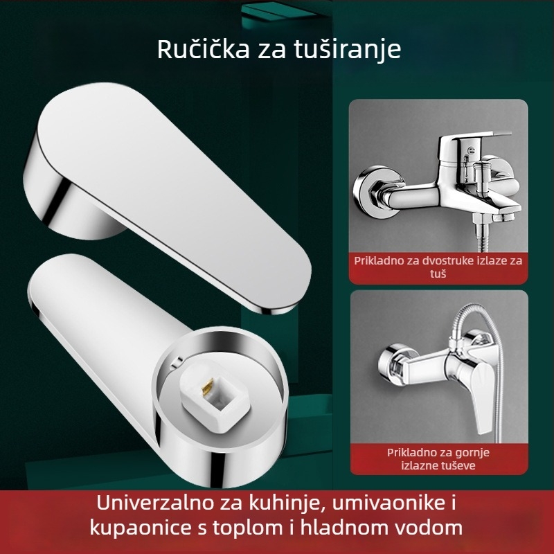 Set ručica slavine - univerzalni tip, ABS materijal, jezgra ventila 35-40, SCZ Fir, moderan minimalistički stil
