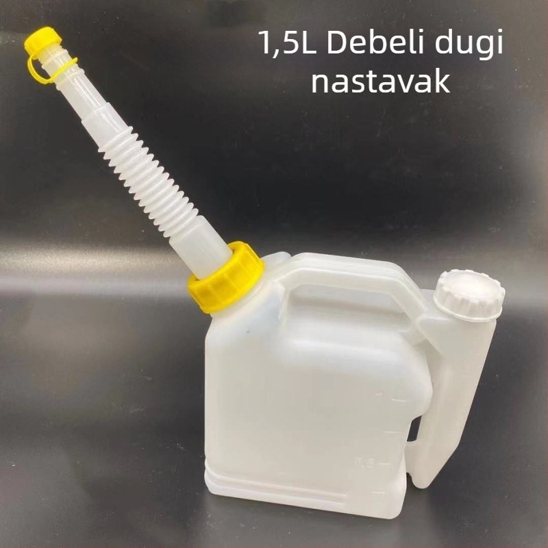 Spremnik za miješanje ulja za dvotaktne motore — velik kapacitet, pogodan za motorne pile, kosilice i kosiće živice