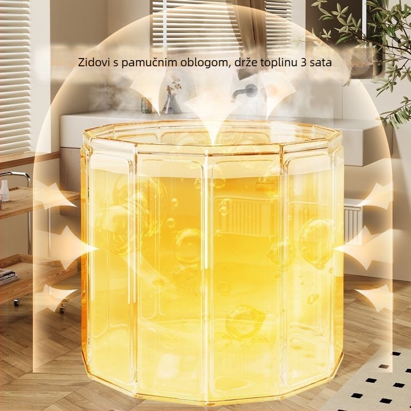 Sklopiva kofa za kupanje od platna za odrasle – kupanje cijelog tijela