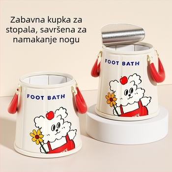 Kanta za potapanje stopala s crtić motivom, sklopiva, s konstantnom temperaturom, od najlonske tkanine