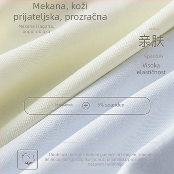 Ženske gaćice visokog pojasa, 100% pamuk, prozračné, antibakterijske, prošireni predeo prepona, zaštita od curenja