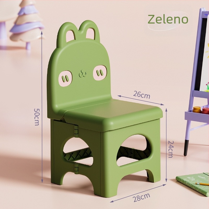 Sklopiva plastična stolica s naslonom – PP materijal, sjedalo s polygonnim oblikom, nosivost 120 kg, prijenosna za dom